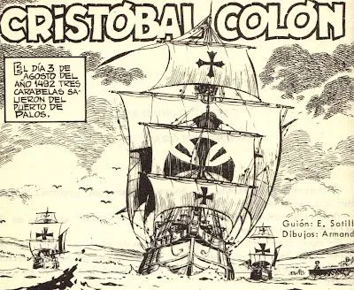 ... viaje de cristobal colon 1492 para que los ninos puedan colorear