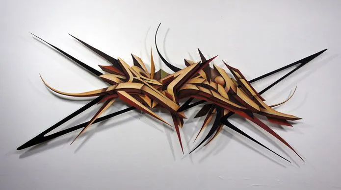 Victor Malagon's Wood Cut Graffiti