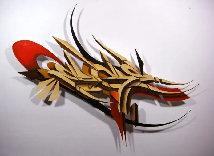 Victor Malagon's Wood Cut Graffiti