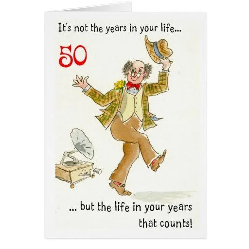 Vida en 50.a tarjeta de cumpleaños de sus años" de Zazzle. Vida en 50.a tarjeta de cumpleaños de sus años" de Zazzle.