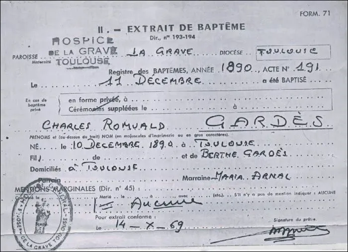 La Verdadera Vida de Carlos Gardel: Los Primeros Documentos de Gardel