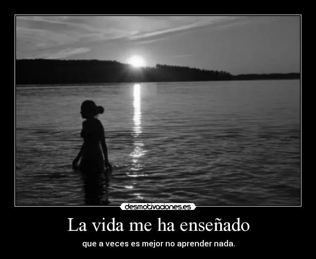 La vida me ha enseñado | Desmotivaciones