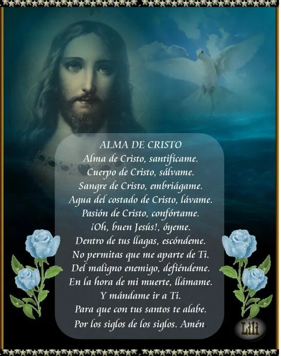 VIDA Y FE: ORACION ALMA DE CRISTO