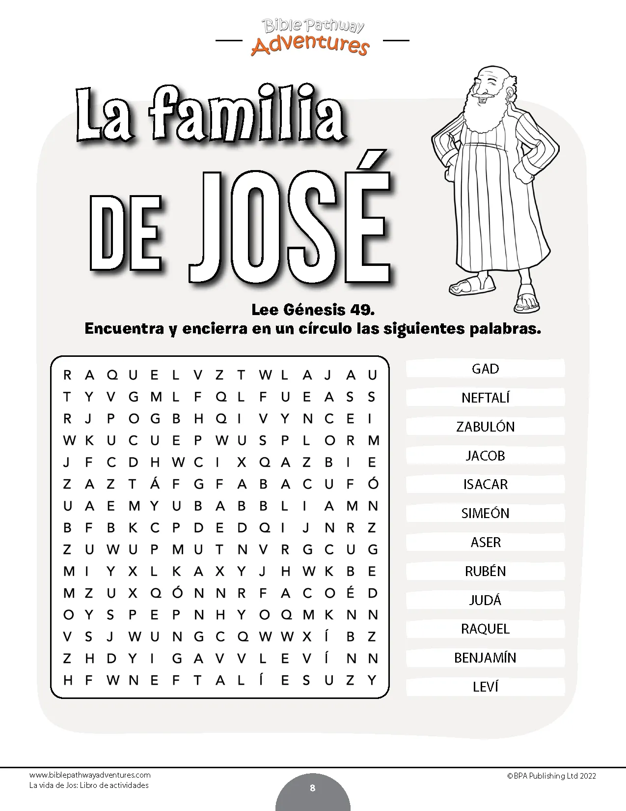 La vida de José: Libro de actividades – Bible Pathway Adventures La vida de José: Libro de actividades – Bible Pathway Adventures