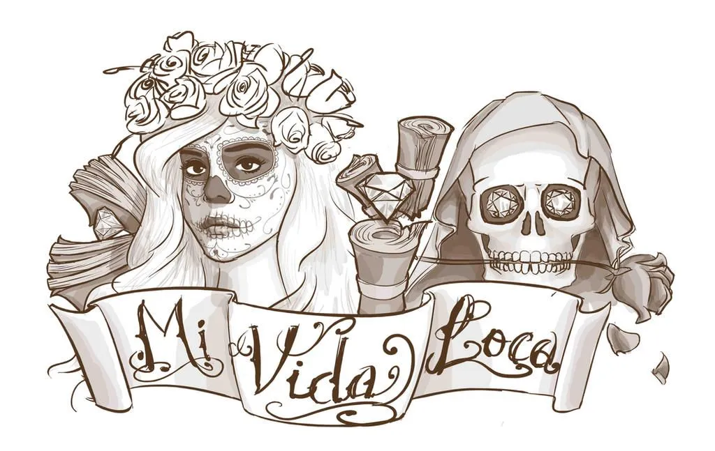Mi vida loca'' Chicano tattoo draft by FoshiDaFox on DeviantArt Mi vida loca'' Chicano tattoo draft by FoshiDaFox on DeviantArt