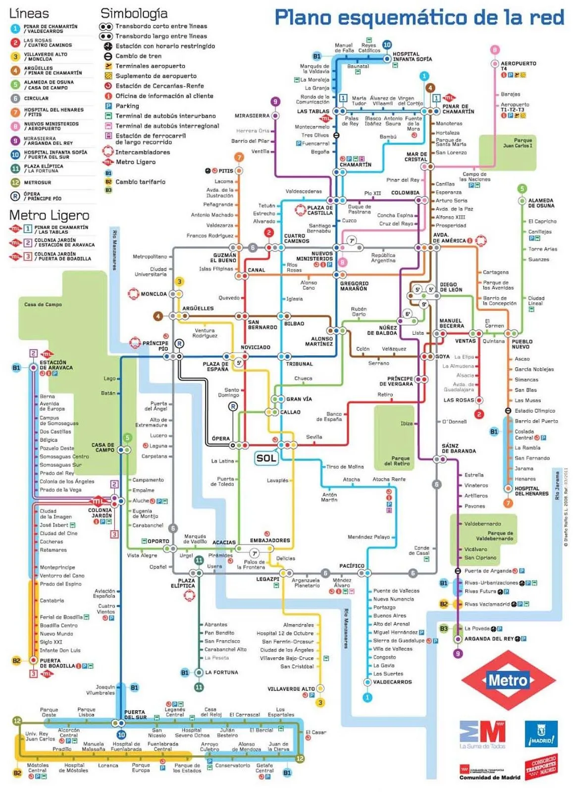 Nuestra vida: Plano de Metro de Madrid y horarios de las líneas Nuestra vida: Plano de Metro de Madrid y horarios de las líneas