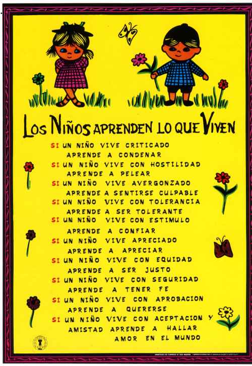 ASI ES LA VIDA: REFLEXION: LOS NIÑOS APRENDEN ASI ES LA VIDA: REFLEXION: LOS NIÑOS APRENDEN