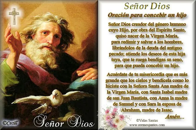 Vidas Santas: Estampita y Oración, Señor Dios, por la Maternidad