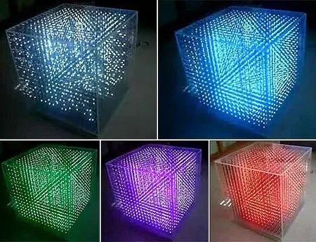 Video) Cubo 3D con 4096 LEDs RGB - BricoGeek.