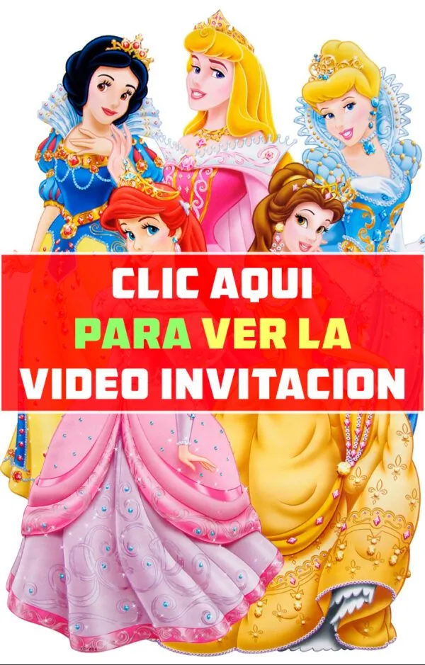 Video invitación de cumpleaños de Princesas 2023 - Personalizada Video invitación de cumpleaños de Princesas 2023 - Personalizada