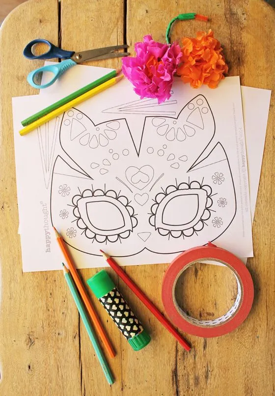 Video: Máscara de gato para el Día de los Muertos • Happythought Video: Máscara de gato para el Día de los Muertos • Happythought