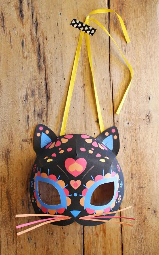 Video: Máscara de gato para el Día de los Muertos • Happythought Video: Máscara de gato para el Día de los Muertos • Happythought