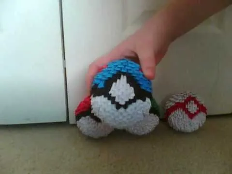 video origami 3d pokeball pokemon