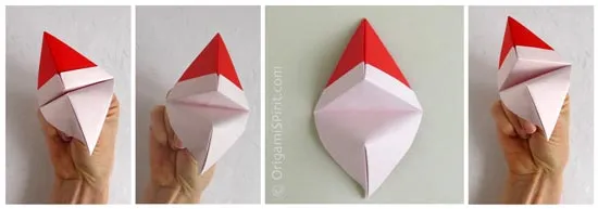 Video con pasos para hacer un títere hablador de Papá Noel en origami Video con pasos para hacer un títere hablador de Papá Noel en origami