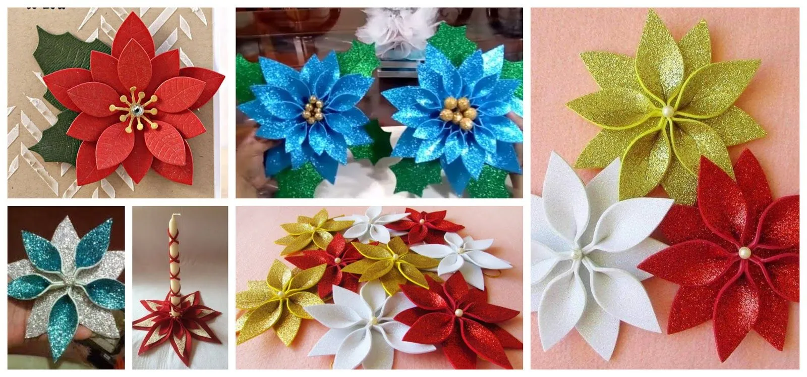 Vídeo tutorial para aprender cómo hacer flores navideñas con foami ~ Solountip.com Vídeo tutorial para aprender cómo hacer flores navideñas con foami ~ Solountip.com