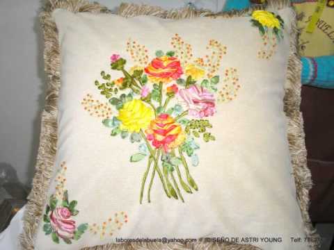 Bordados con cintas - YouTube