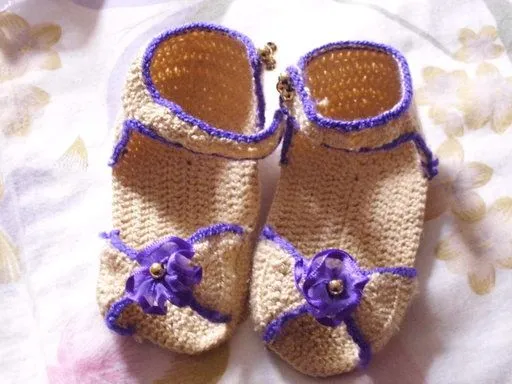 Zapatos tejidos a crochet para bebés paso a paso - Imagui Zapatos tejidos a crochet para bebés paso a paso - Imagui