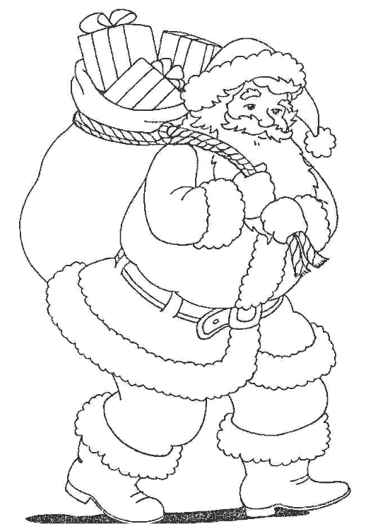 Dibujos para colorear de Papa Noel, Santa Claus, Viejito Pascuero ...