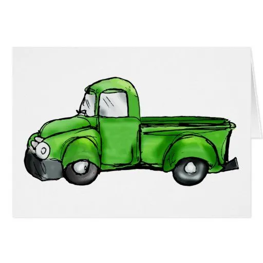 Vieux camion pick-up vert cartes de vœux | Zazzle Vieux camion pick-up vert cartes de vœux | Zazzle
