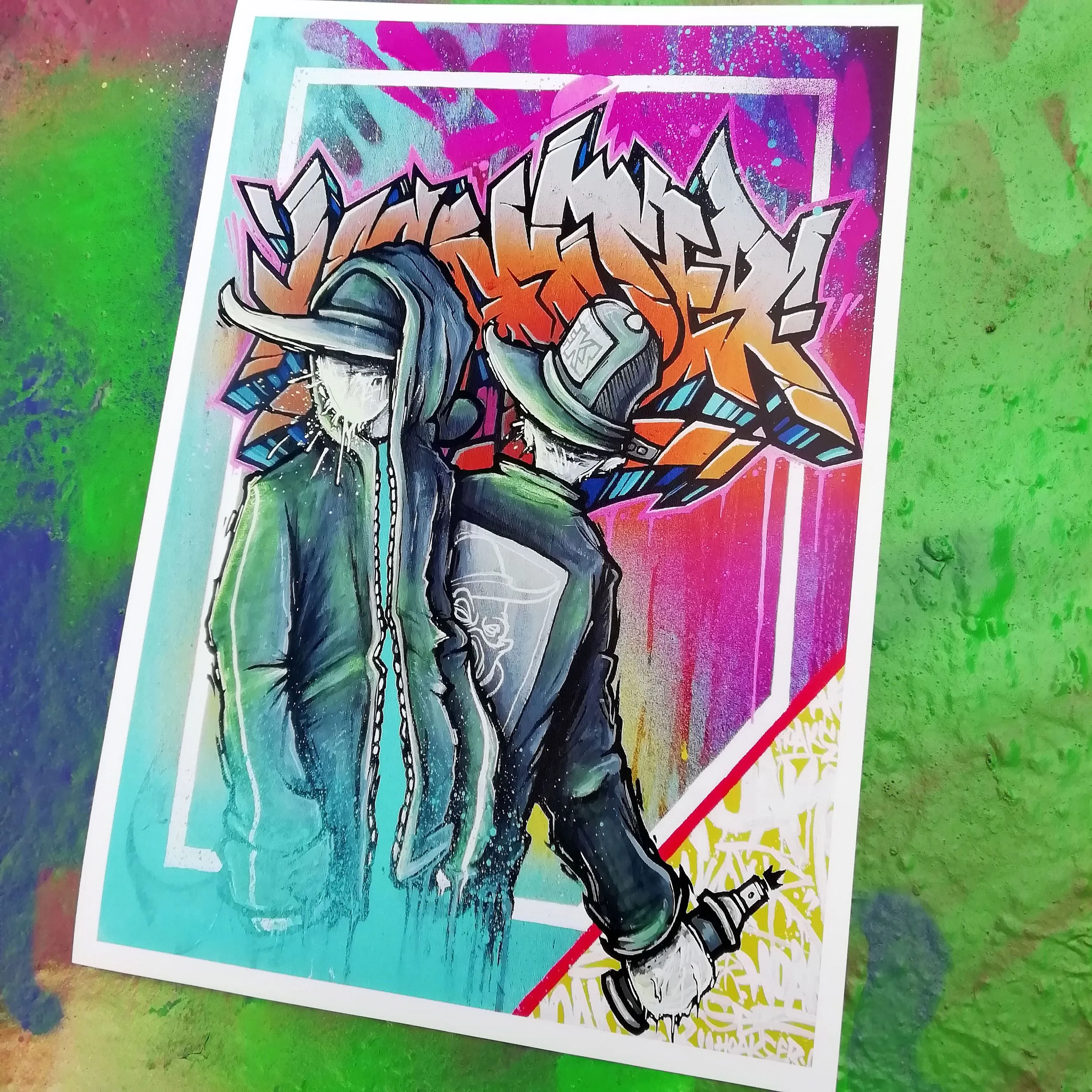 Vigilante graffiti A4 arte impresión lienzo cartel pintura - Etsy México Vigilante graffiti A4 arte impresión lienzo cartel pintura - Etsy México