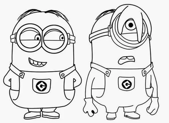 Imágenes y Dibujos de los Minions para colorear - Para niños