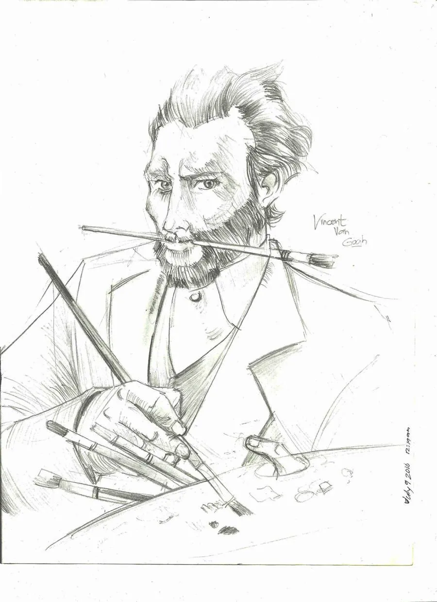 Vincent Van Gogh Coloring Page Crokky Coloring Pages