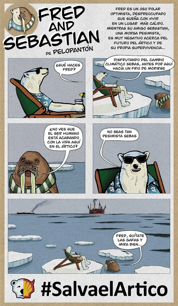 Viñeta/ Historias de Fred y Sebastian en el Ártico | Greenpeace España Viñeta/ Historias de Fred y Sebastian en el Ártico | Greenpeace España