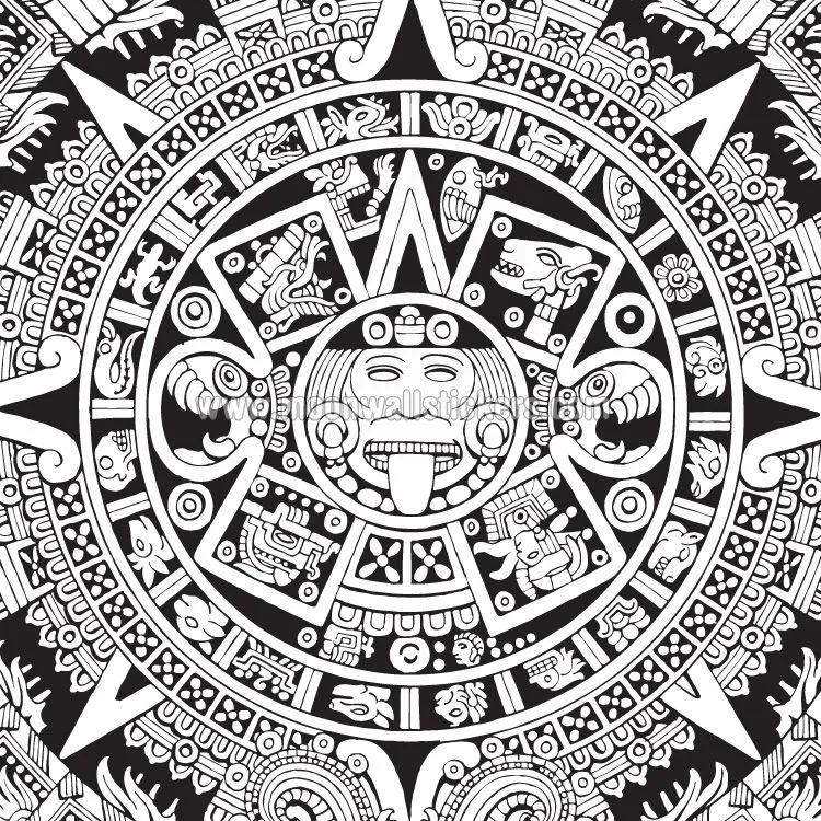Vinilo Calendario Maya Azteca - Moon Wall Stickers Vinilo Calendario Maya Azteca - Moon Wall Stickers
