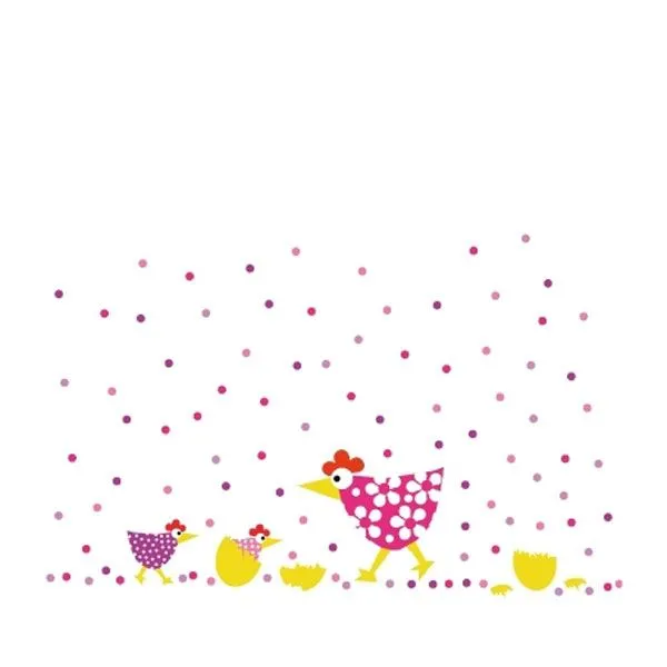 Vinilo decorativo Confeti Gallinas de Aratextil - TodoPapás Vinilo decorativo Confeti Gallinas de Aratextil - TodoPapás