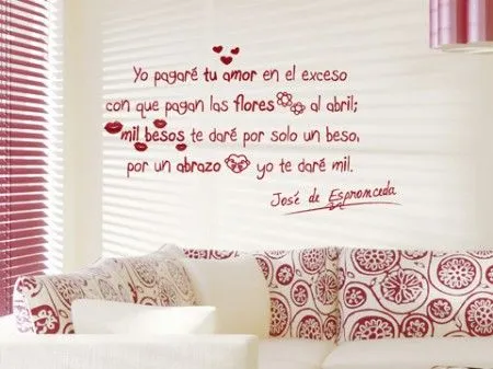 Vinilo decorativo poema romántico « Vinilos decorativos Vinilo decorativo poema romántico « Vinilos decorativos