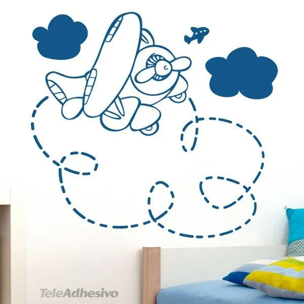 Vinilo infantil Avion