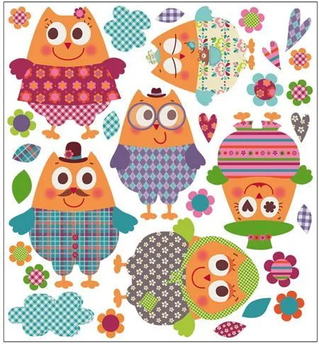 Vinilo infantil buhos | ilustraciones infantiles 9 | Pinterest