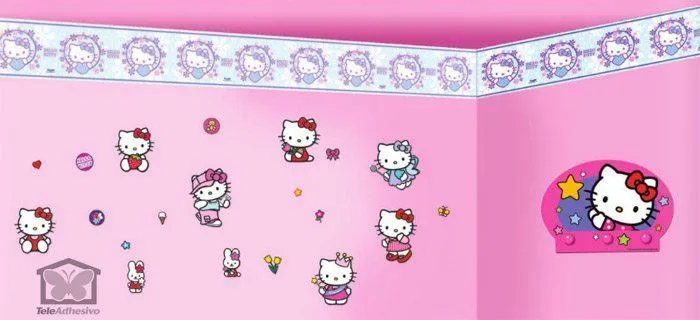 Vinilo infantil Cenefa Hello Kitty