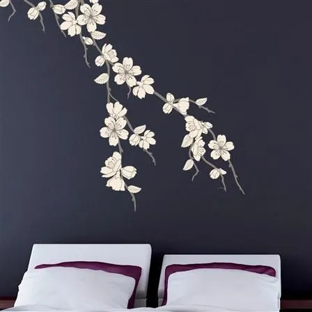 Vinilo Rama con flores blancas de Disfruta de tus paredes, 95 x 89 ... Vinilo Rama con flores blancas de Disfruta de tus paredes, 95 x 89 ...