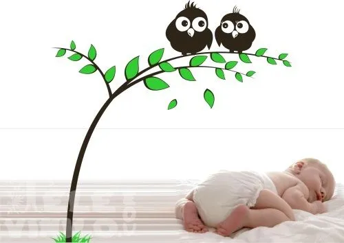 Vinilos Decorativos Infantiles Búhos en Árbol - Comprar en Tienda ...