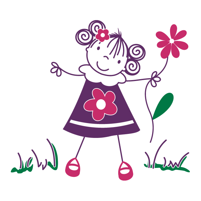 Vinilos Decorativos Infantiles Niña con Flores Vinilos Decorativos Infantiles Niña con Flores