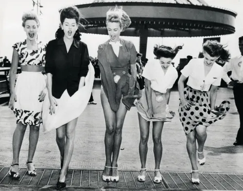Vintage Ladies - 1943 Coney Island.