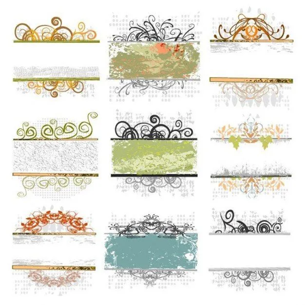 Vintage marco floral conjunto de vectores | Descargar Vectores gratis Vintage marco floral conjunto de vectores | Descargar Vectores gratis