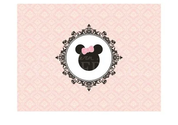 Vintage Minnie Mouse Printable Backdrop 48 x by PAPERFROLICS2012