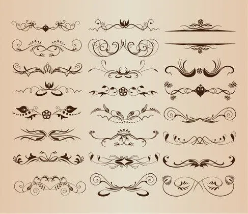 Vintage ornamento decorativo diseño elementos Vector Set 2 ... Vintage ornamento decorativo diseño elementos Vector Set 2 ...