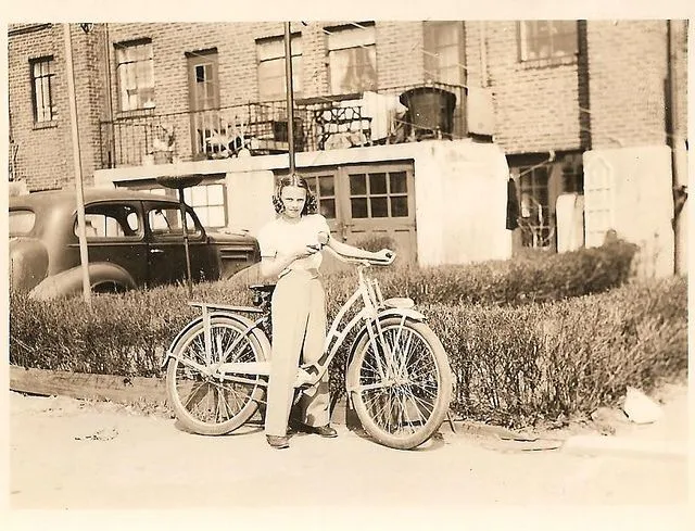 Vintage Photos of Ladies with Bicycles.