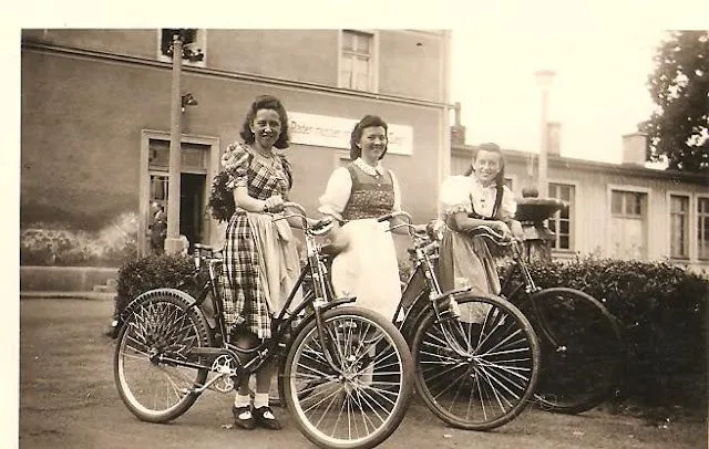 Vintage Photos of Ladies with Bicycles.