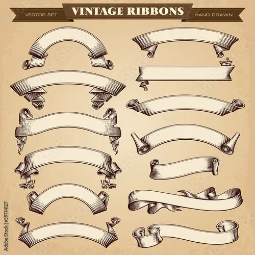 Vintage Ribbon Banners Vector Collection" Imágenes de archivo y ... Vintage Ribbon Banners Vector Collection" Imágenes de archivo y ...