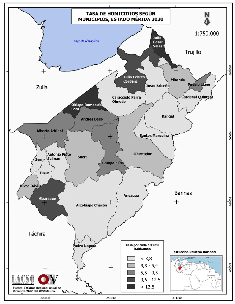 La violencia del estado Mérida en mapas - Observatorio Venezolano de Violencia La violencia del estado Mérida en mapas - Observatorio Venezolano de Violencia