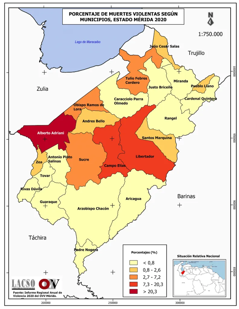 La violencia del estado Mérida en mapas - Observatorio Venezolano de Violencia La violencia del estado Mérida en mapas - Observatorio Venezolano de Violencia