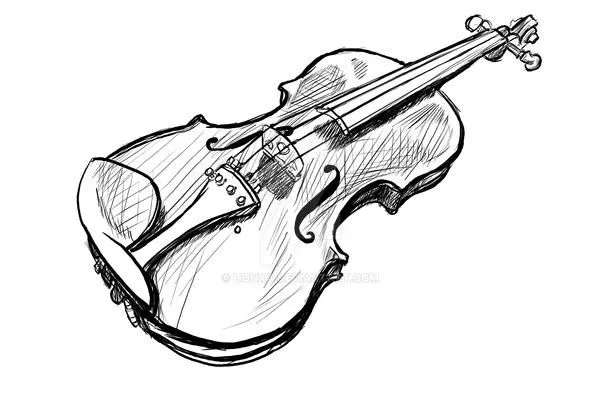 Violin ByN by honxa on DeviantArt
