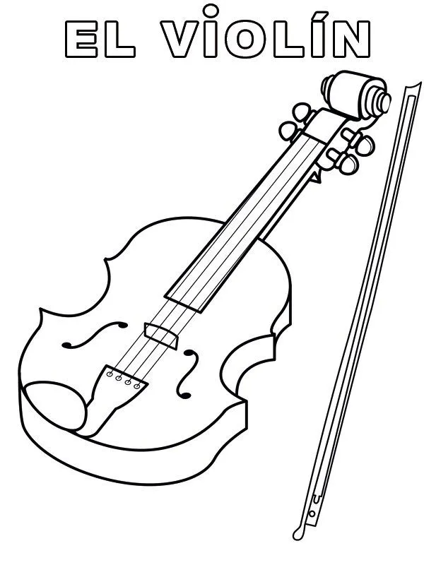 Violines para colorear - Imagui