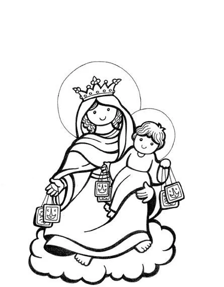 virgen del carmen Colouring Pages (page 2)