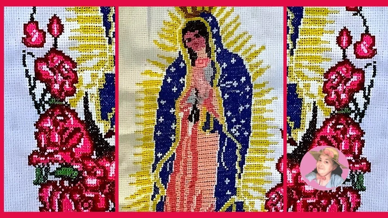 Virgen de Guadalupe para un cuadro en punto de cruz chico #1347 - YouTube Virgen de Guadalupe para un cuadro en punto de cruz chico #1347 - YouTube