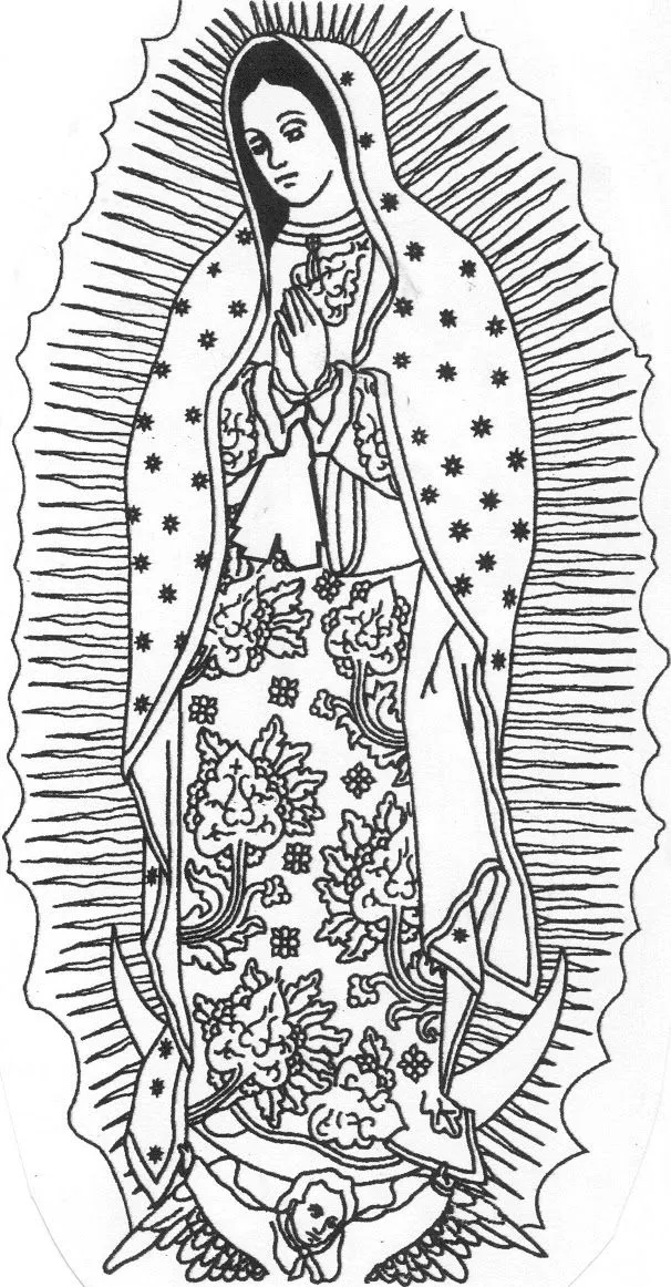 TARJETAS Y ORACIONES CATOLICAS: VIRGEN DE GUADALUPE (Blanco y Negro) TARJETAS Y ORACIONES CATOLICAS: VIRGEN DE GUADALUPE (Blanco y Negro)